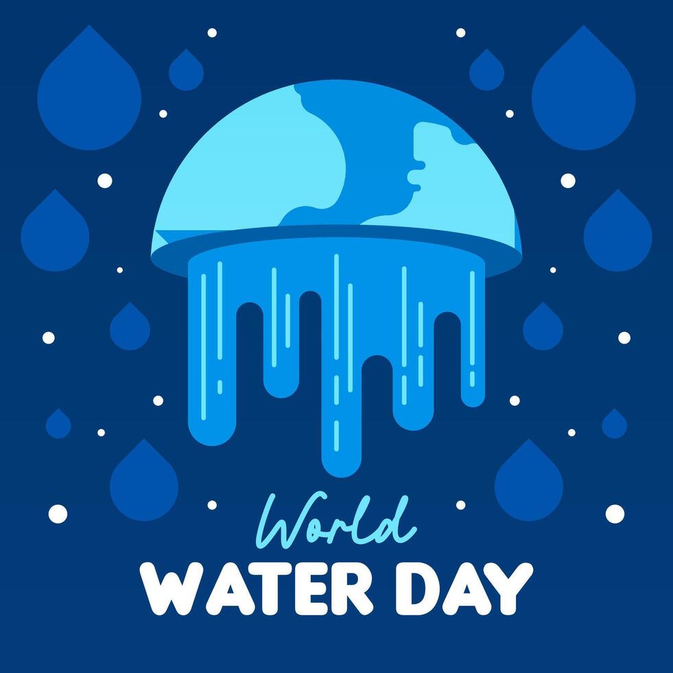 Welt Wasser Tag Hintergrund Illustration vektor