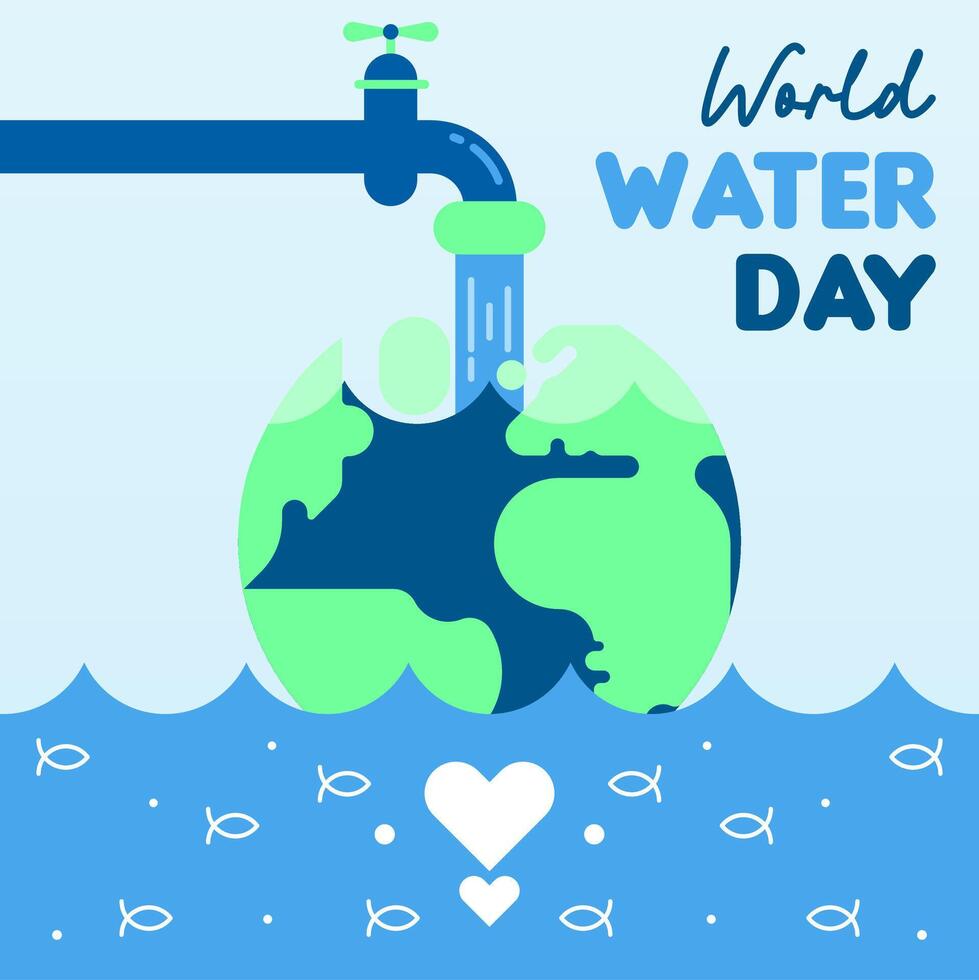 Welt Wasser Tag Hintergrund Illustration vektor