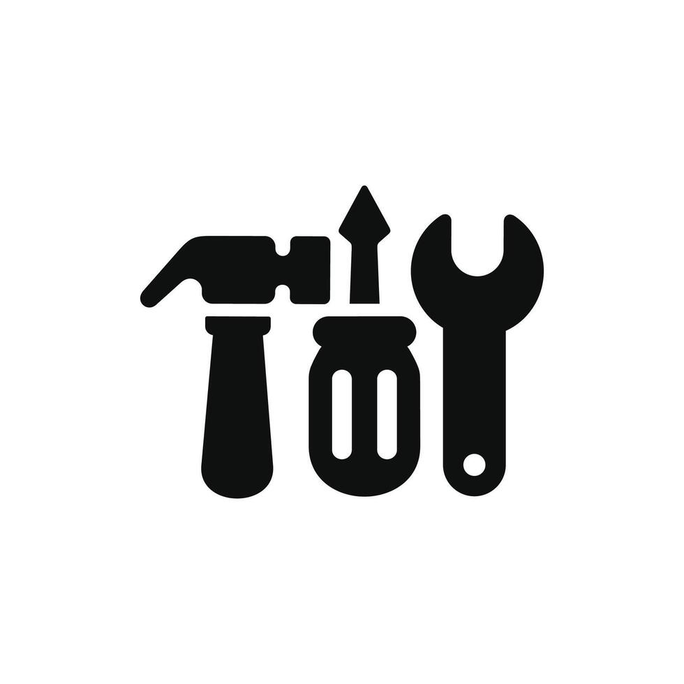 Werkzeuge Symbol isoliert auf Weiß Hintergrund vektor