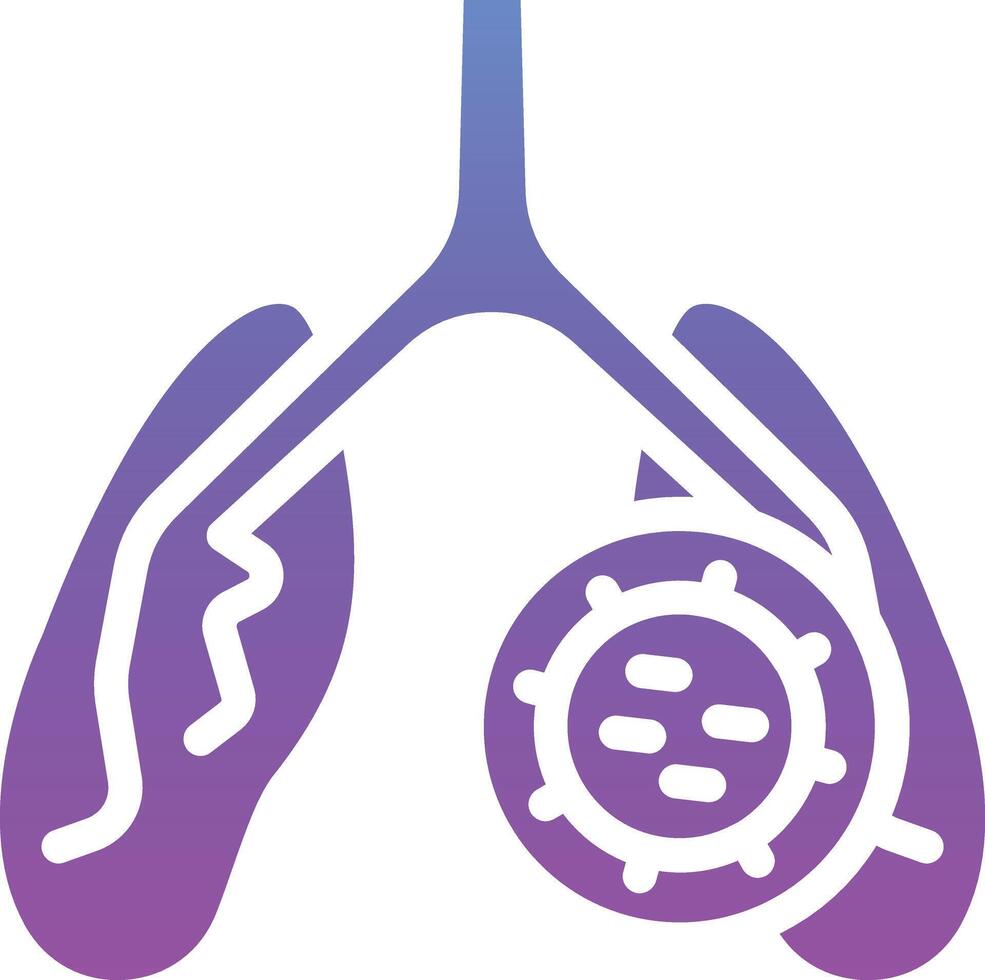 Vektorsymbol für Lungeninfektionen vektor