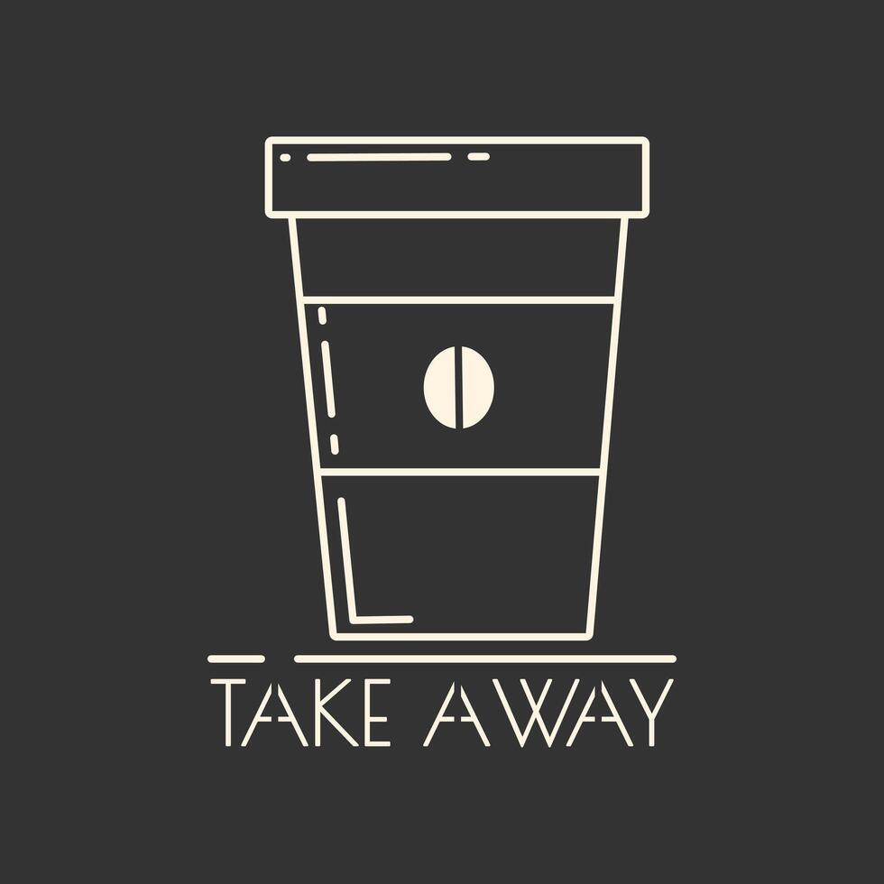Kaffee zu gehen logo.take Weg Kaffee Logo Illustration.ideal zum Kaffee Geschäft, minimal und modern Stil. Vektor Illustration Folge10.