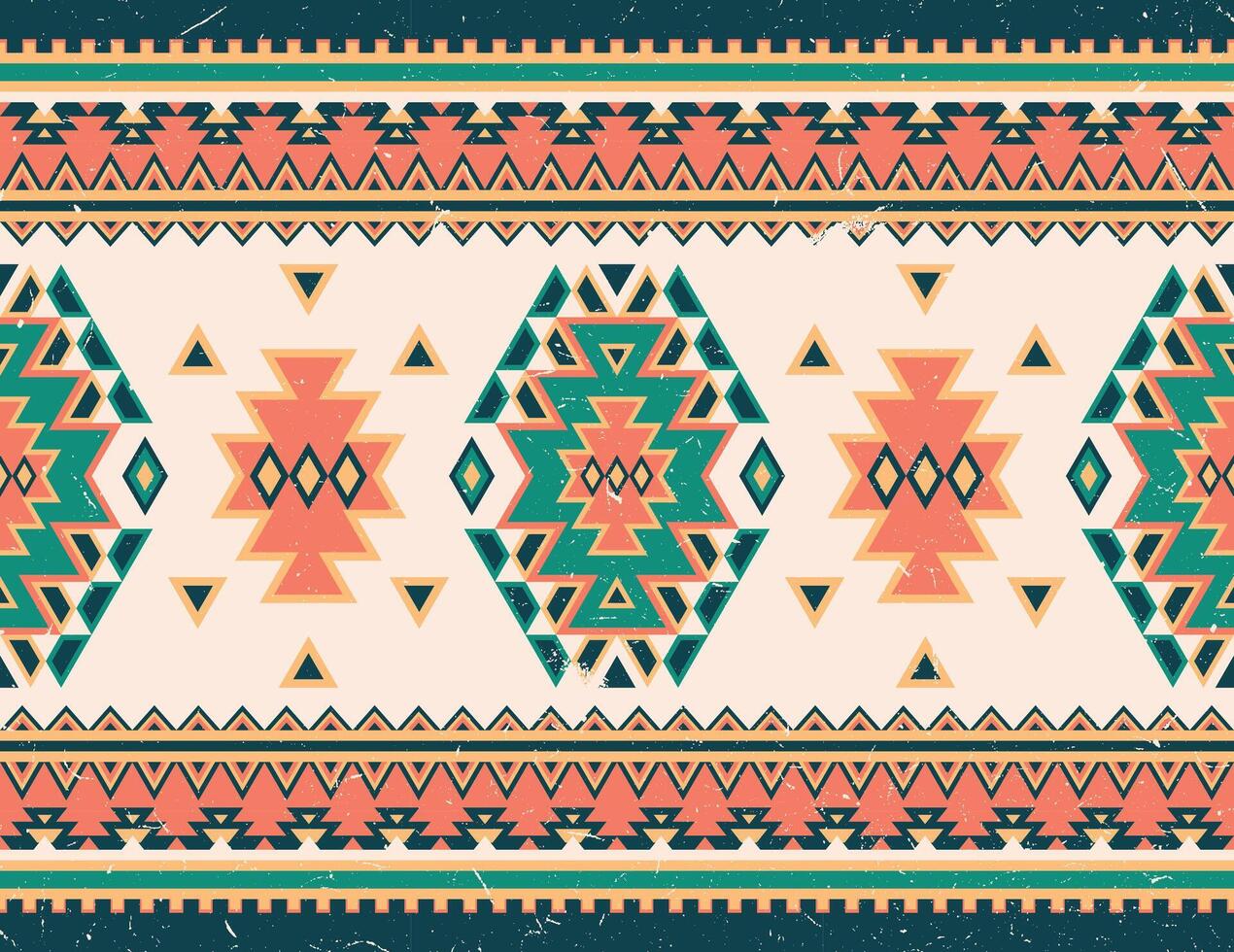 aztec stam- geometrisk grunge textur. årgång vektor bakgrund. sömlös rand mönster. traditionell prydnad etnisk stil. design för textil, tyg, Kläder, ridå, matta, prydnad, omslag.