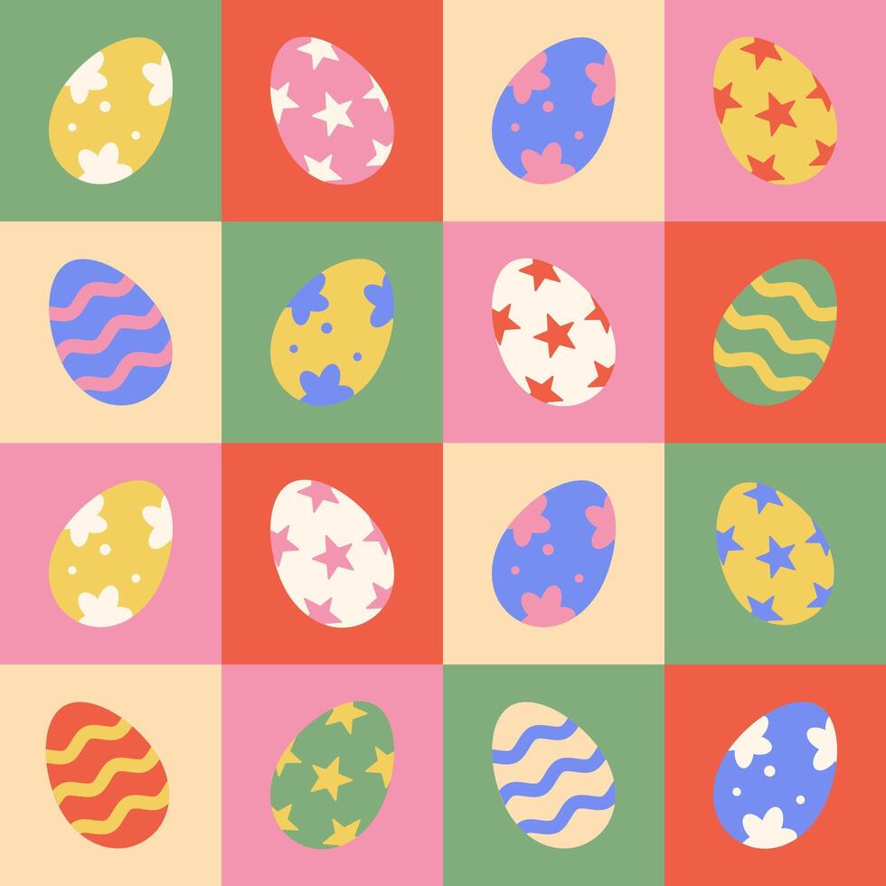 minimalistisch Ostern geometrisch Muster vektor