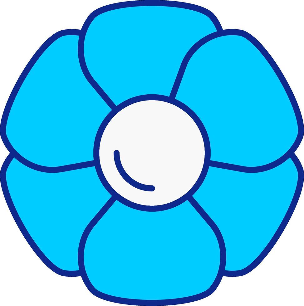 hortensia blå fylld ikon vektor