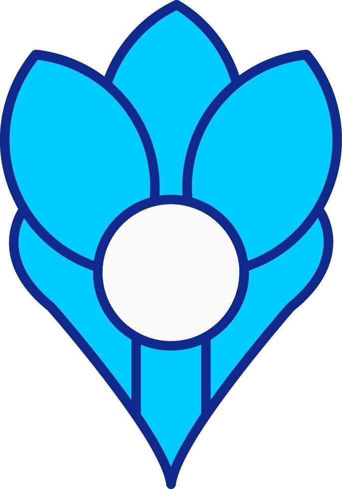 Krokus Blau gefüllt Symbol vektor