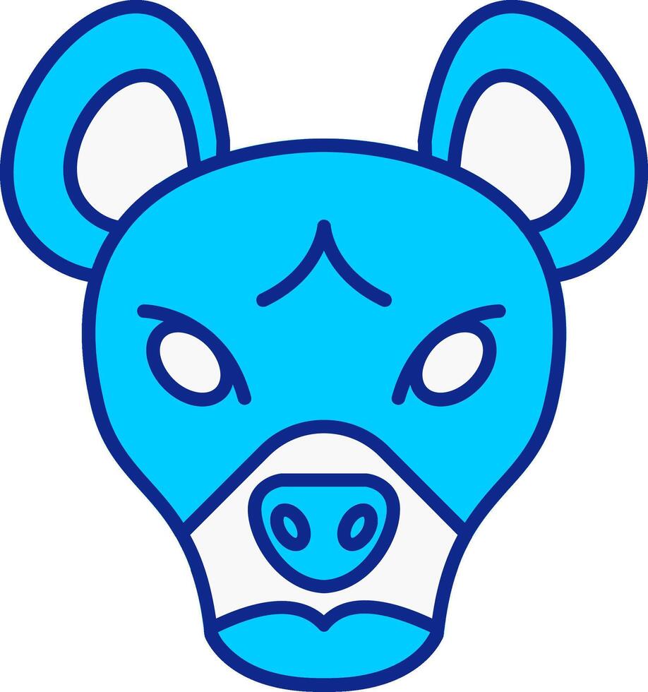 hyena blå fylld ikon vektor