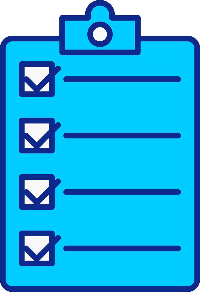 Checkliste Blau gefüllt Symbol vektor