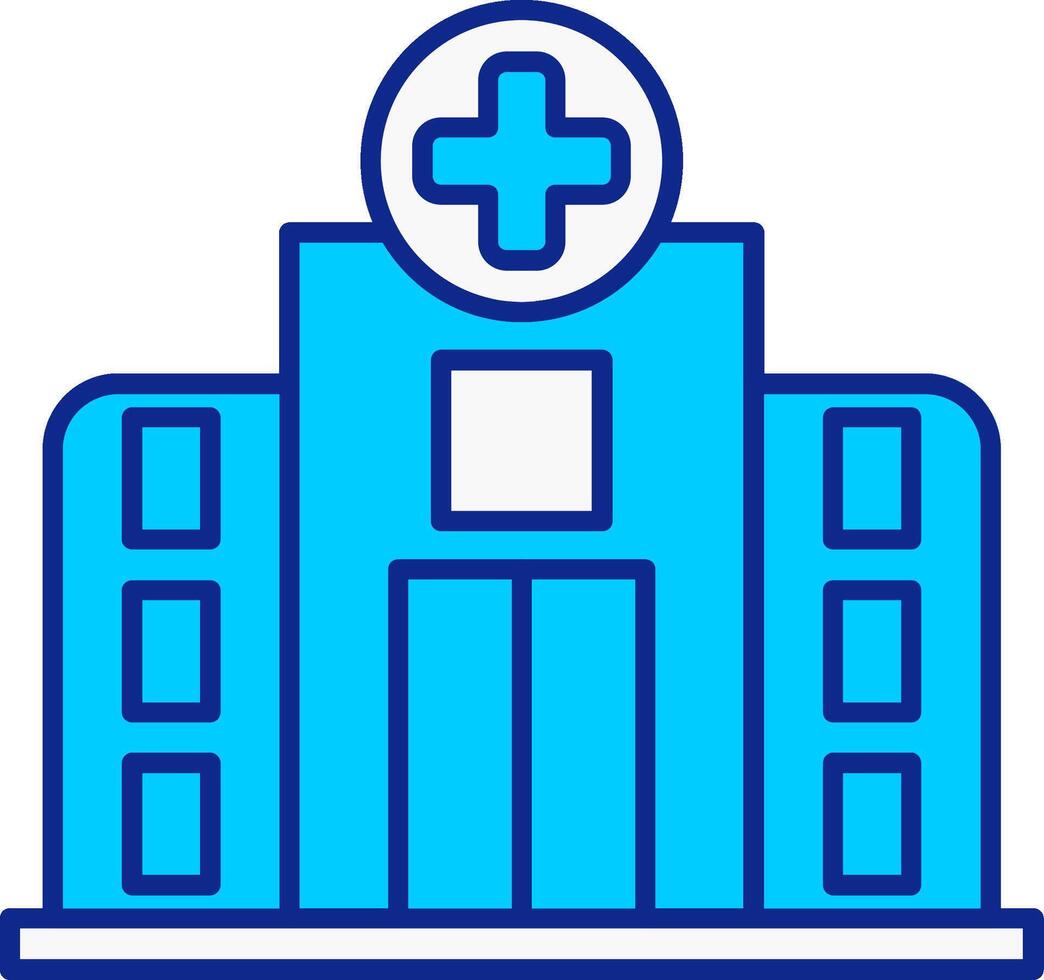 sjukhus blå fylld ikon vektor