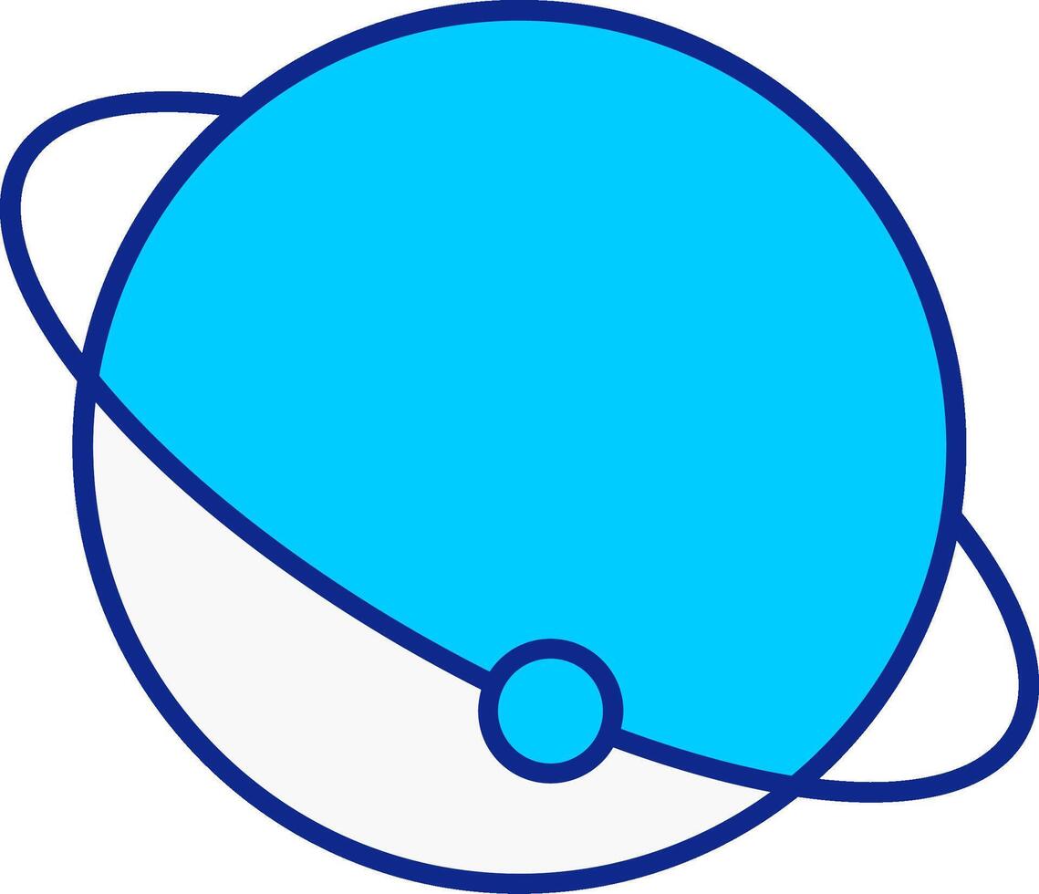 Planet Blau gefüllt Symbol vektor