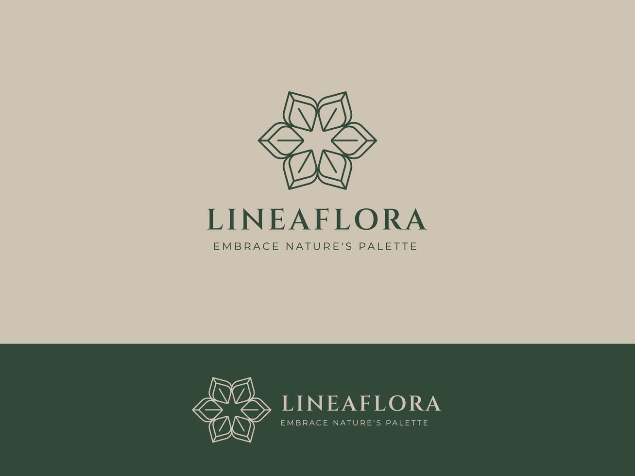 logotyp mall för estetisk blomma och blad industri vektor