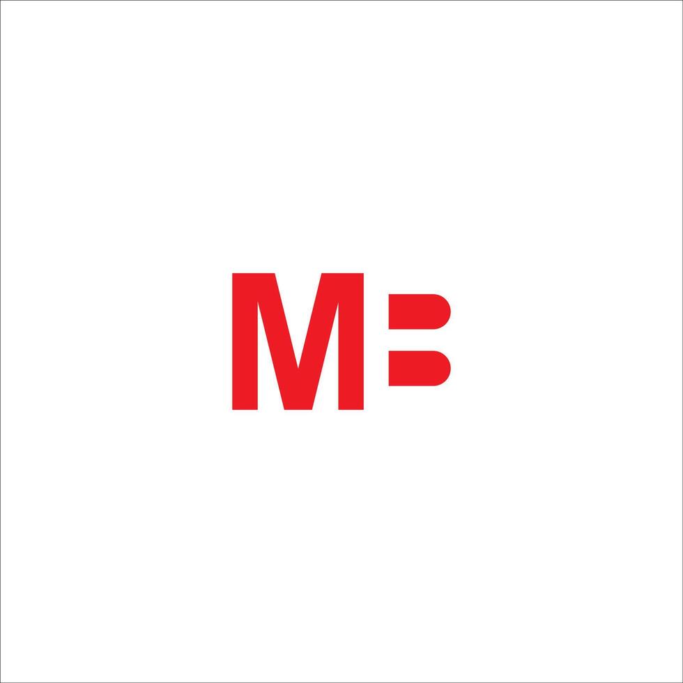 Initiale Brief mb Logo oder bm Logo Vektor Design Vorlage