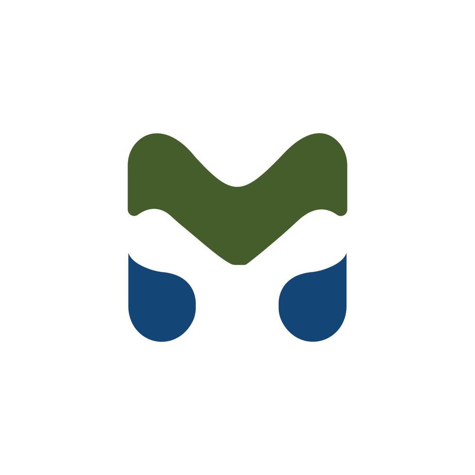 Anfangsbuchstabe m Logo-Design-Vorlage vektor