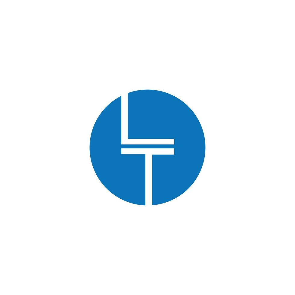 Initiale Brief lt Logo oder tl Logo Vektor Design Vorlage