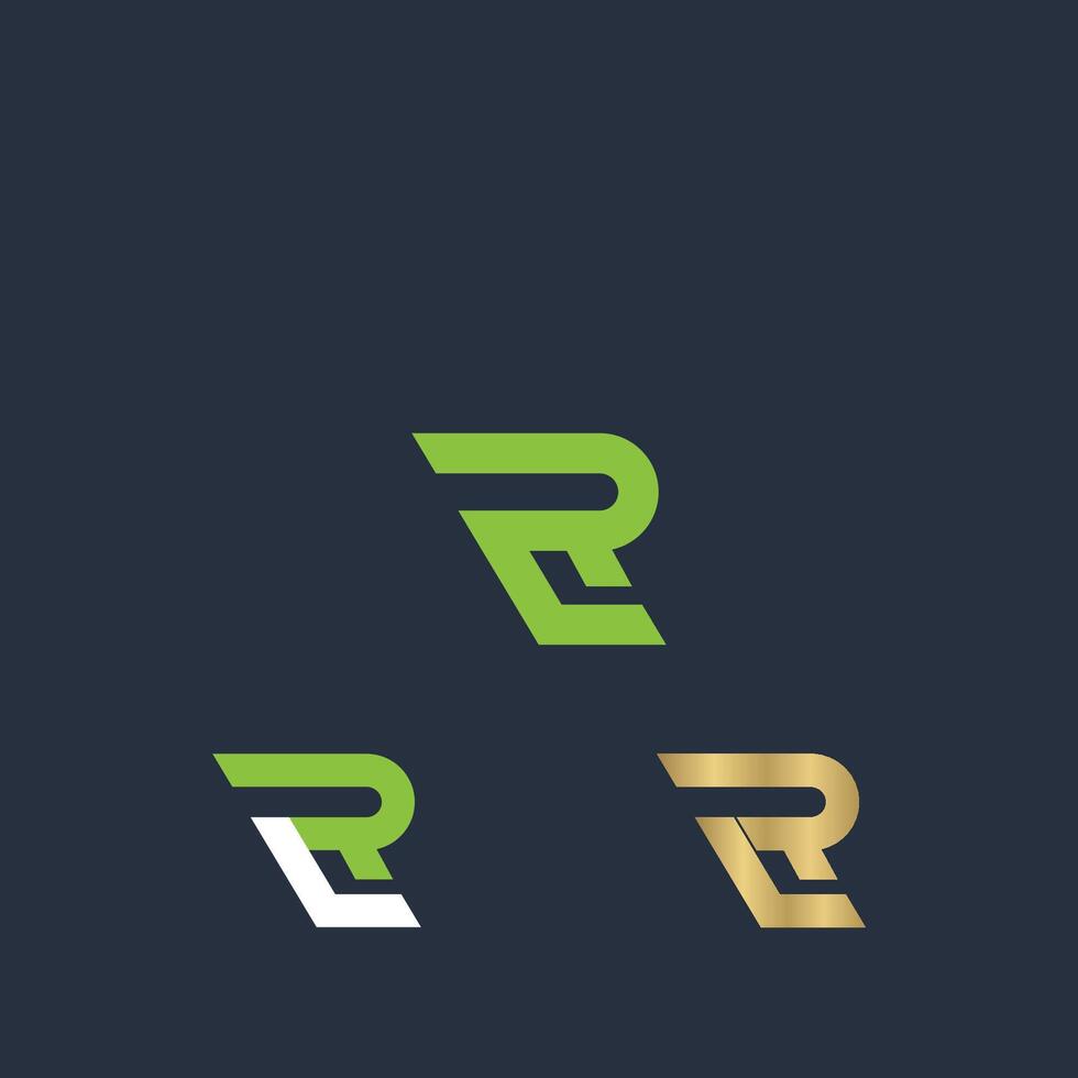 alfabet initialer logotyp lr, rl, l och r vektor