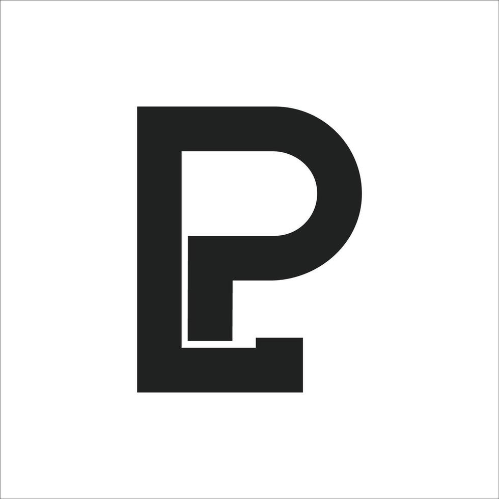 första lp brev logotyp med kreativ modern företag typografi vektor mall. kreativ abstrakt brev pl logotyp design.