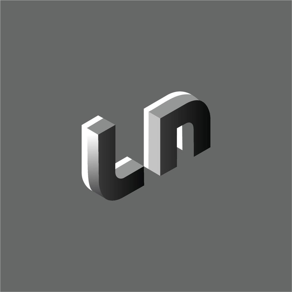 Initiale Brief ln Logo oder nl Logo Vektor Design Vorlage