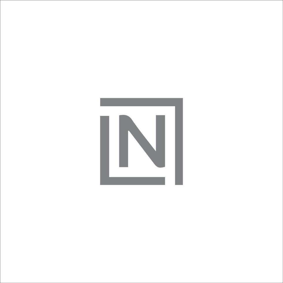 Initiale Brief ln Logo oder nl Logo Vektor Design Vorlage