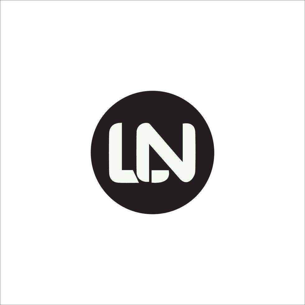 första brev ln logotyp eller nl logotyp vektor design mall