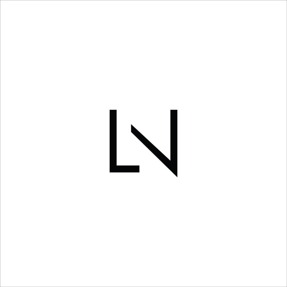 Initiale Brief ln Logo oder nl Logo Vektor Design Vorlage