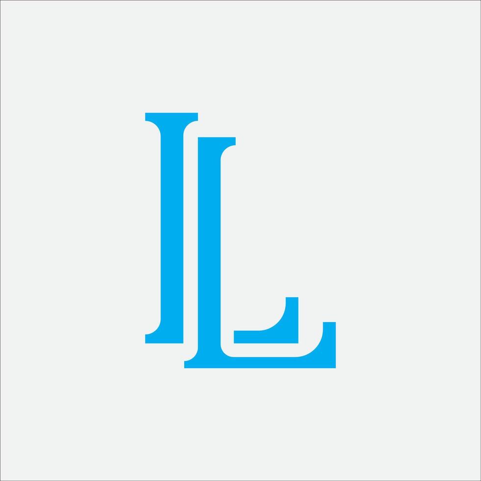 Alphabet Briefe Initialen Monogramm Logo ll, l vektor