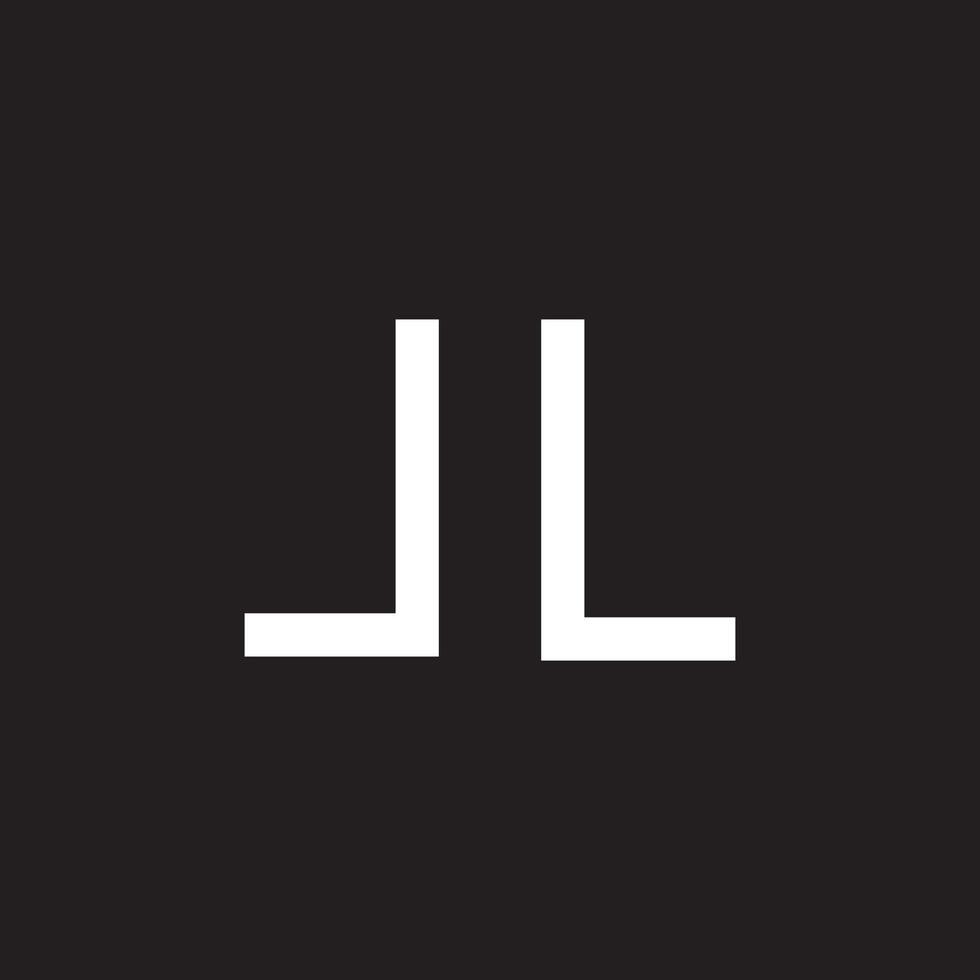 alfabet brev initialer monogram logotyp ll, l vektor