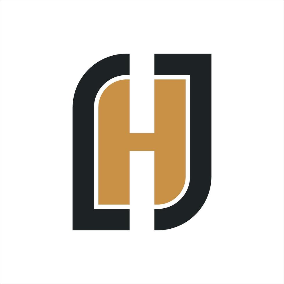 Initiale Brief lh Logo oder hl Logo Vektor Design Vorlage