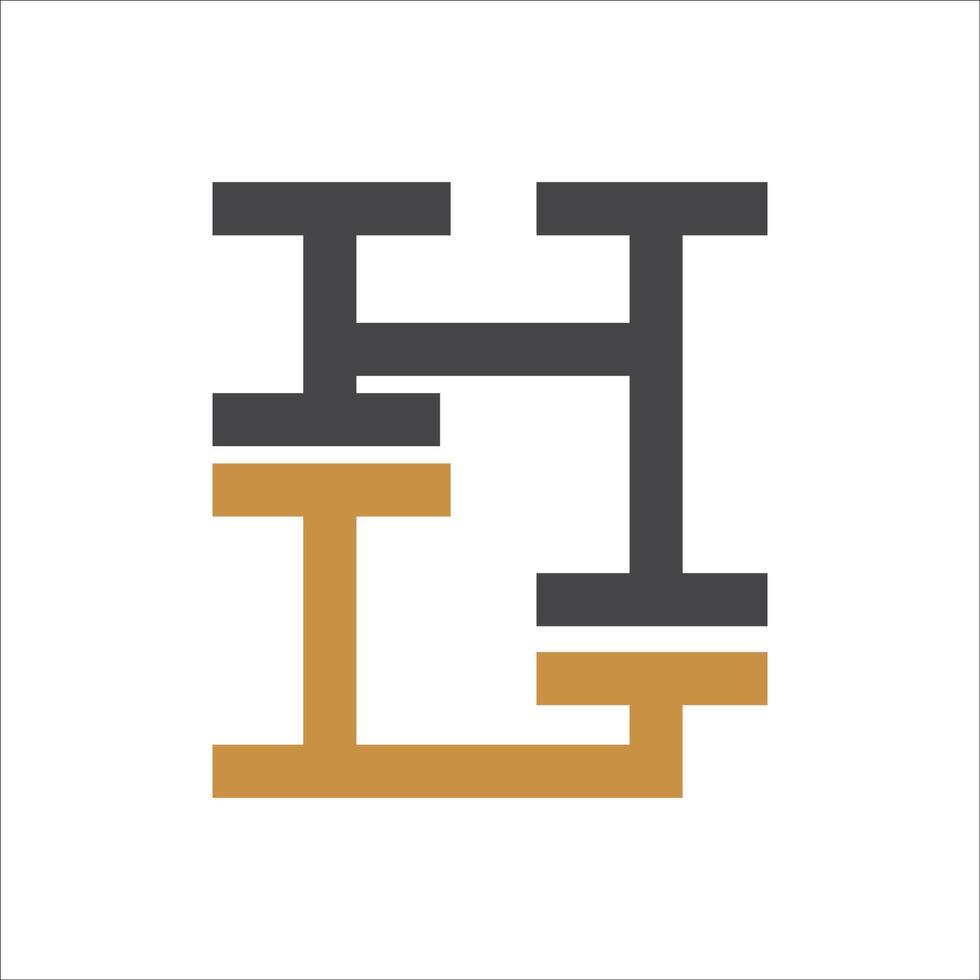 Initiale Brief lh Logo oder hl Logo Vektor Design Vorlage