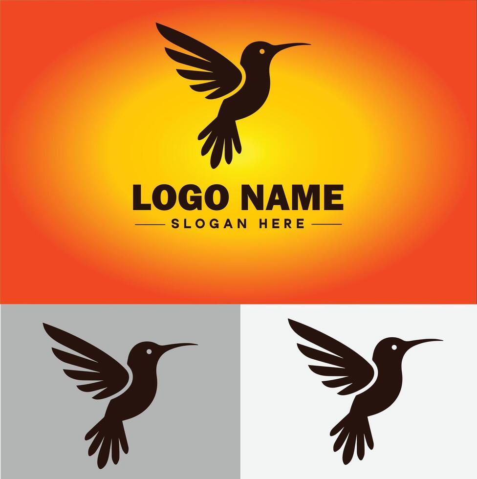 kolibri logotyp vektor konst ikon grafik för företag varumärke företag ikon kolibri logotyp mall