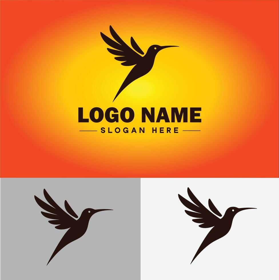 kolibri logotyp vektor konst ikon grafik för företag varumärke företag ikon kolibri logotyp mall