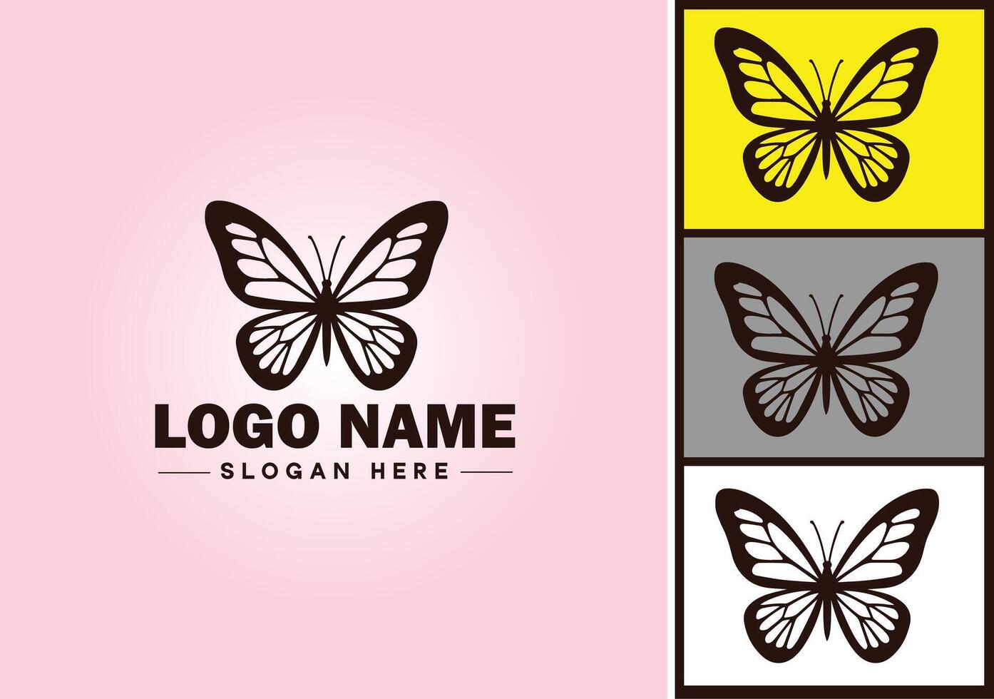 fjäril logotyp vektor konst ikon grafik för företag varumärke ikon fjäril logotyp mall