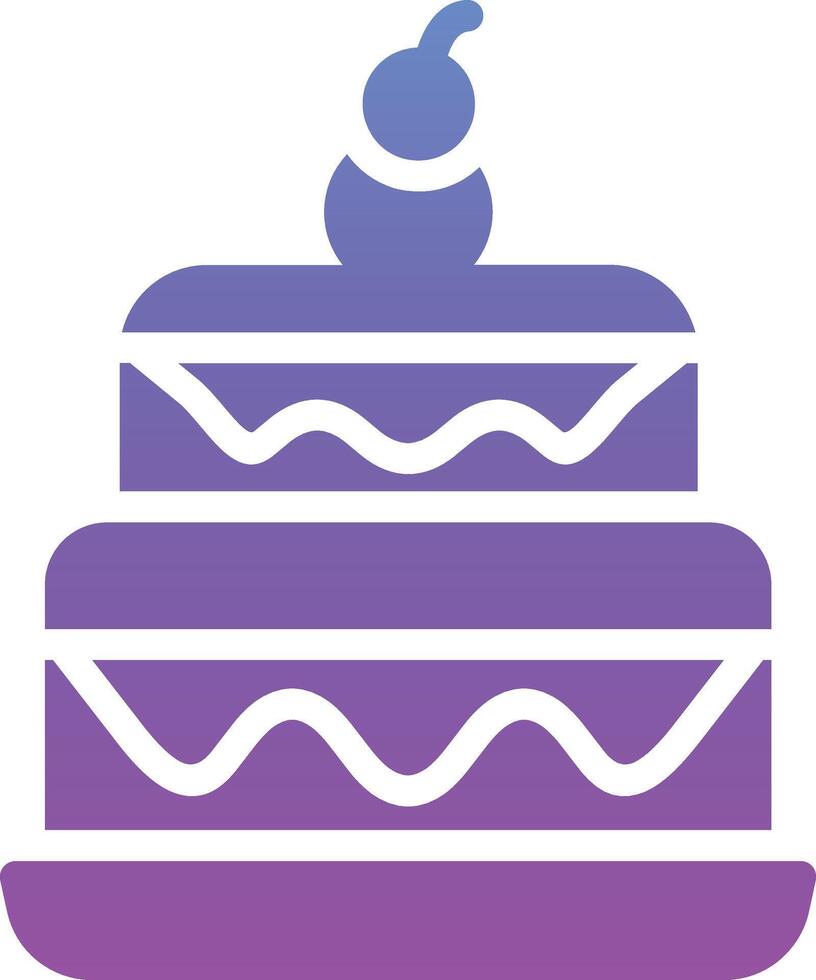 zwei geschichtet Kuchen Vektor Symbol