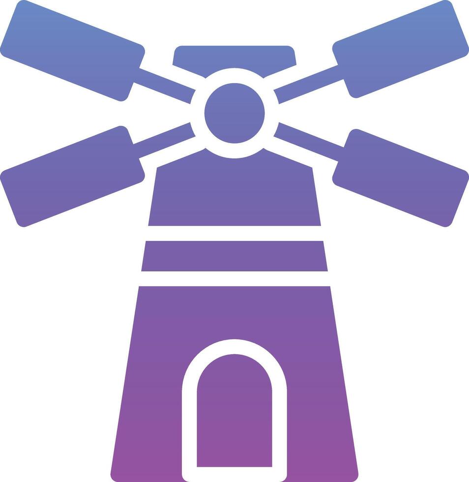 Symbol für Windmühlenvektor vektor