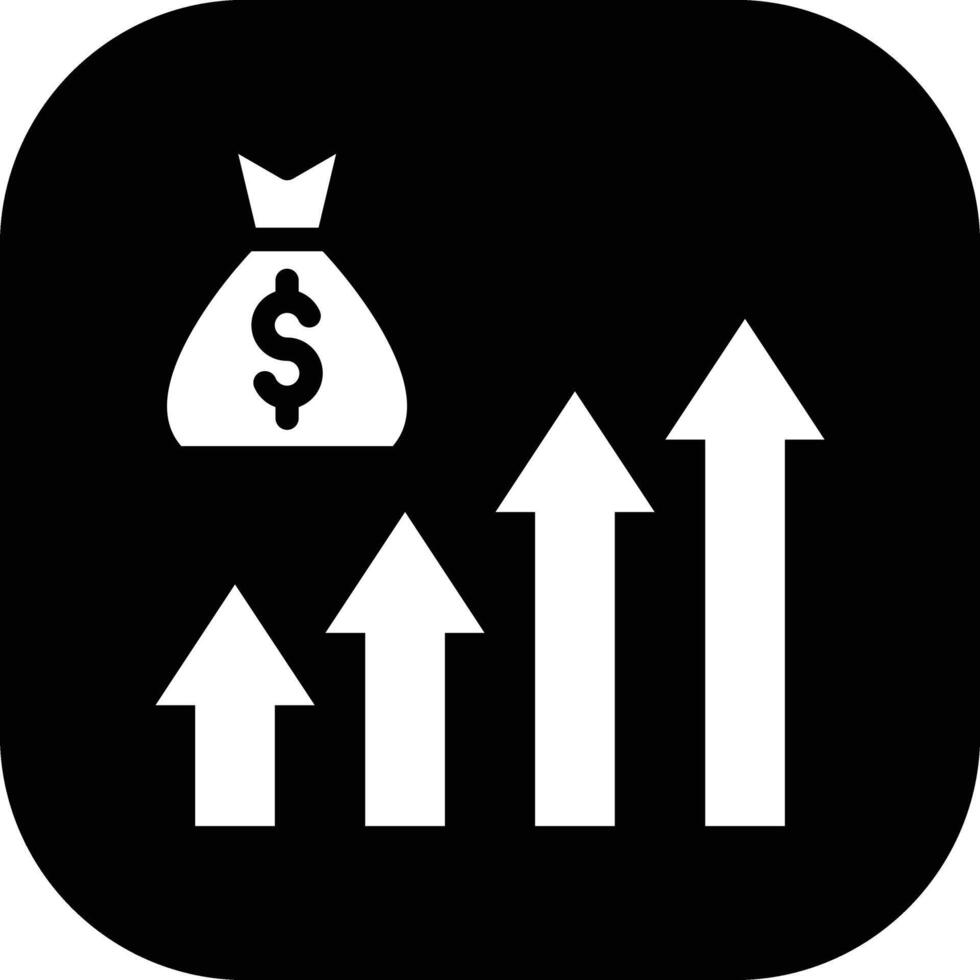 inkomst tillväxt vektor ikon