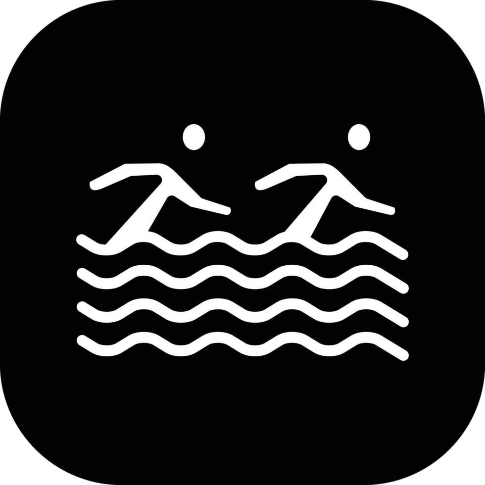 synchronisiert Schwimmen Vektor Symbol