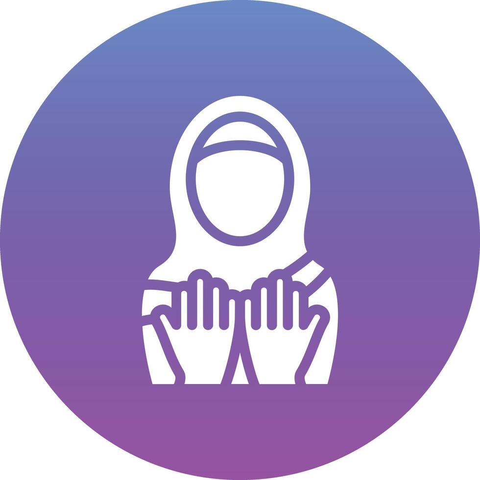 kvinnor bön- vektor ikon