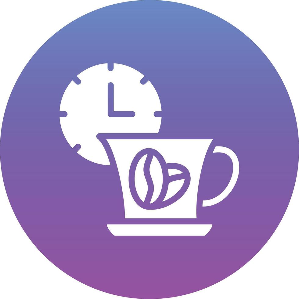 kaffe tid vektor ikon