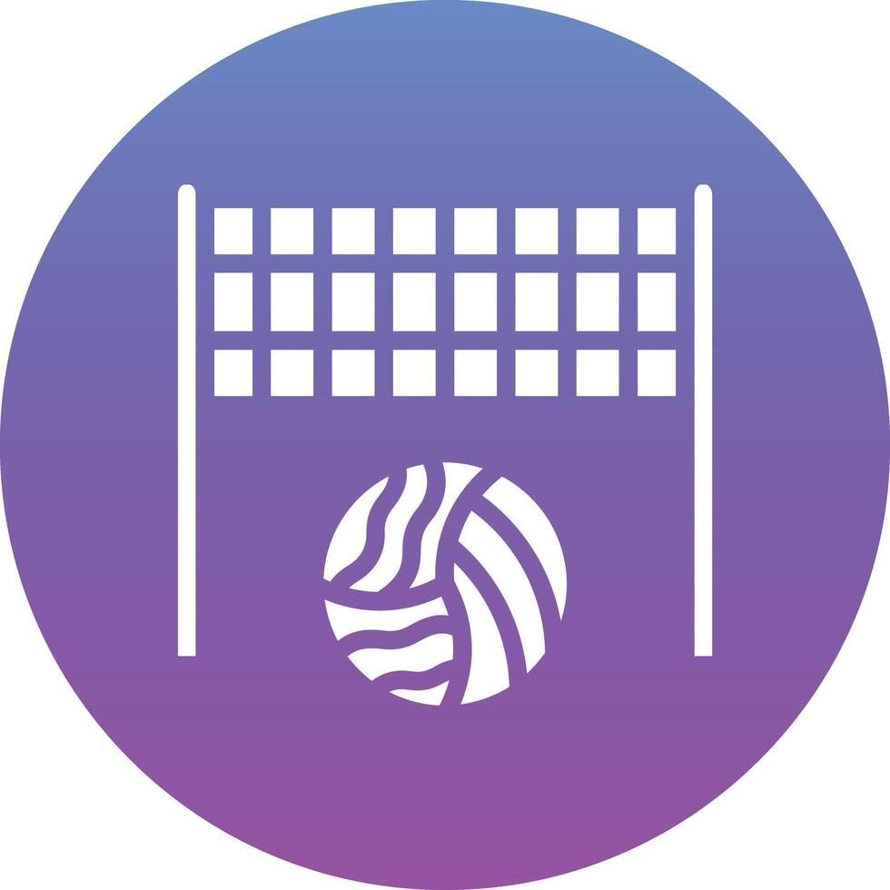 Beachvolleyball-Vektorsymbol vektor