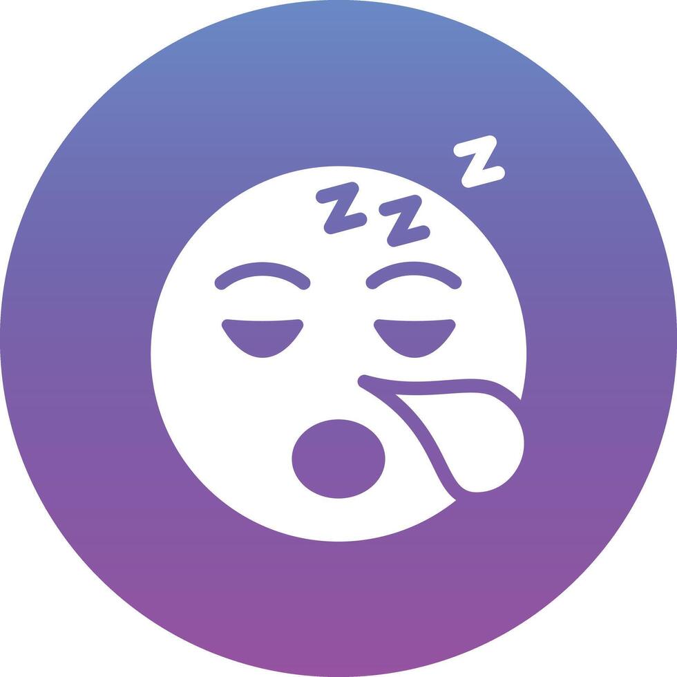 sömnig ansikte vektor ikon