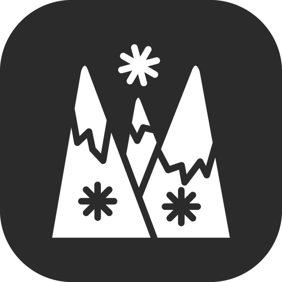 snö landskap vektor ikon