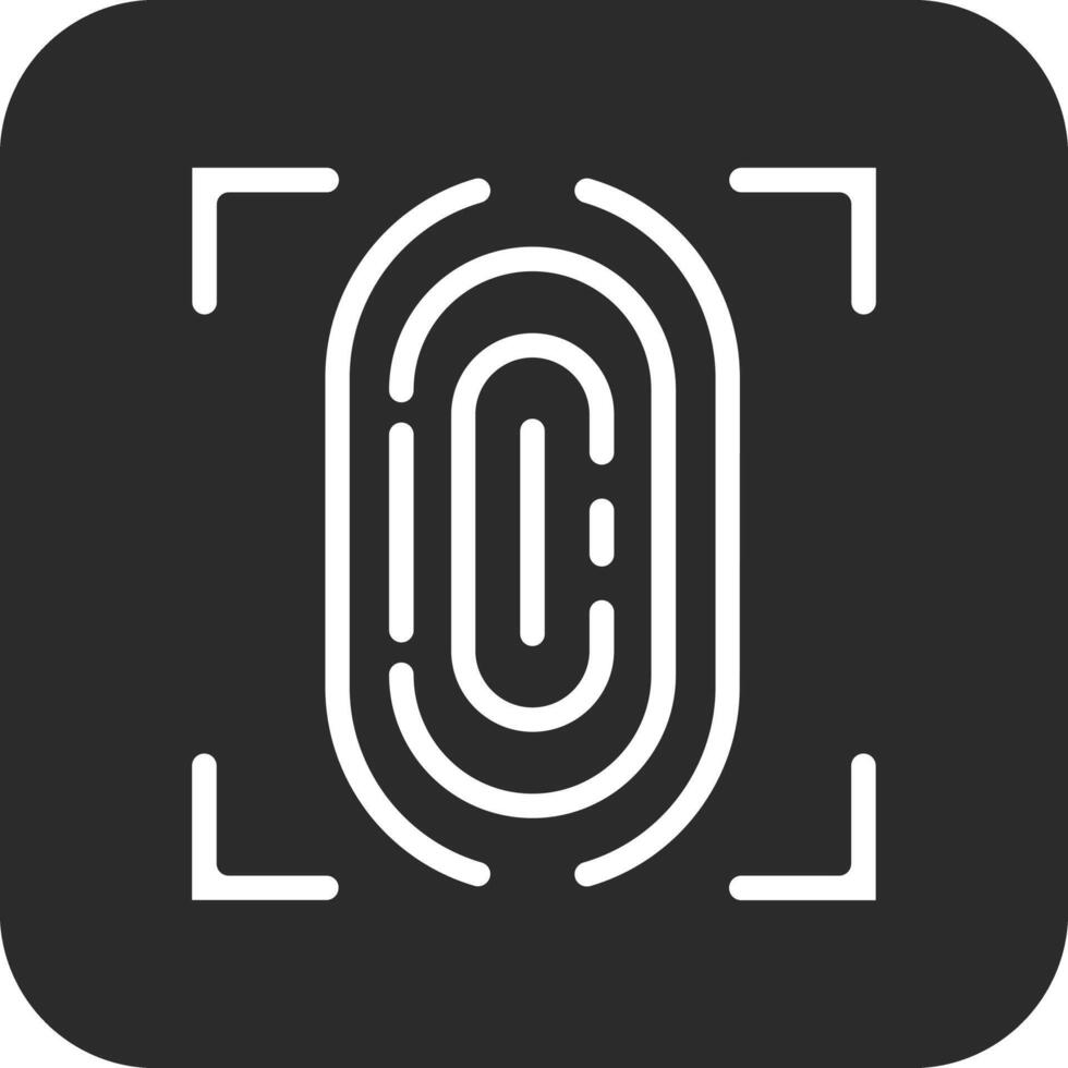 Vektorsymbol für Fingerabdruckscanner vektor