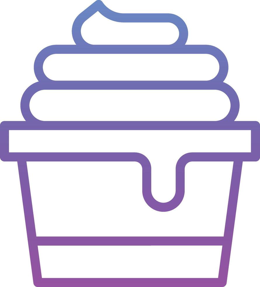 Eis Sahne Tasse Vektor Symbol
