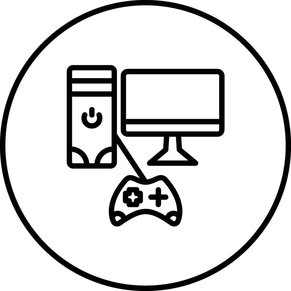 gaming pc vektor ikon