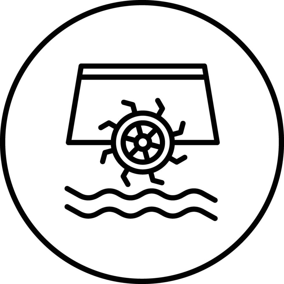 Wasser Mühle Vektor Symbol