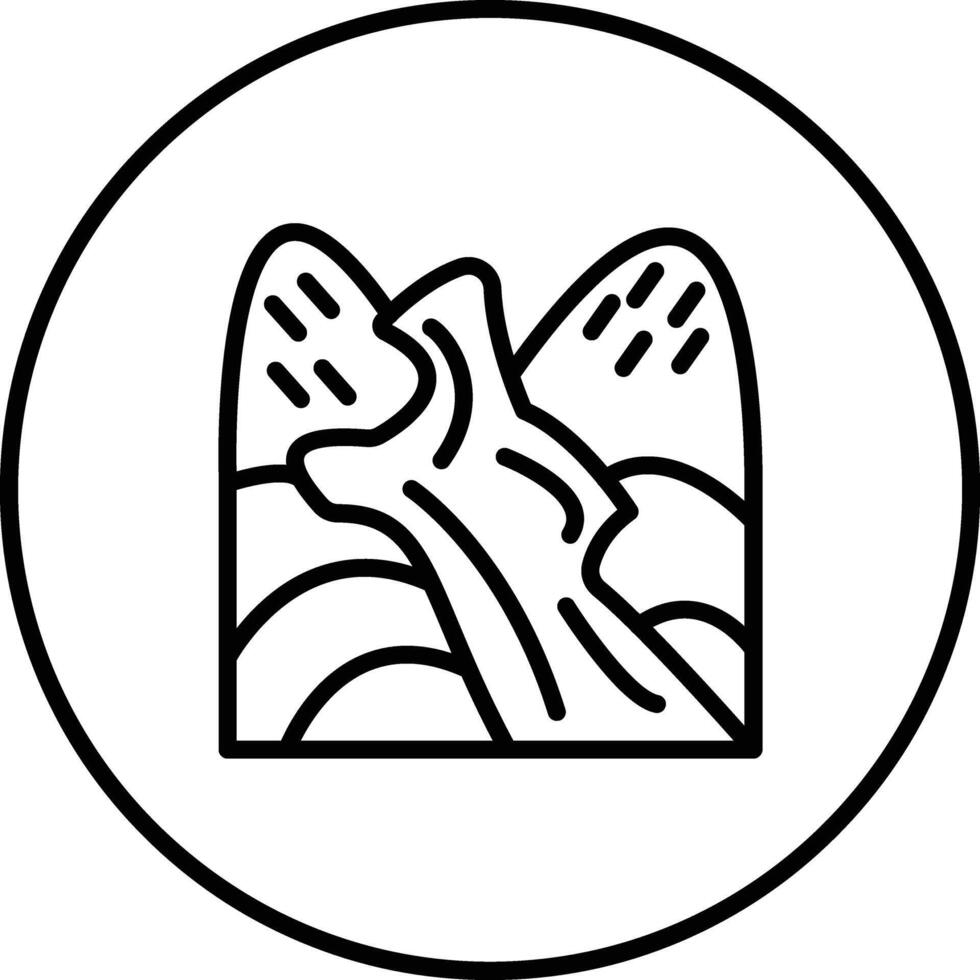 Fluss Landschaft Vektor Symbol