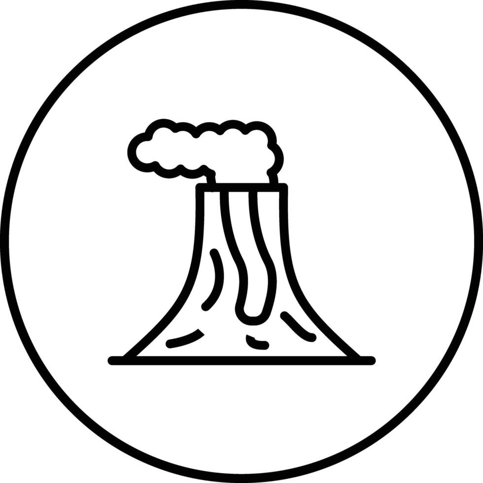 Vulkan Landschaft Vektor Symbol