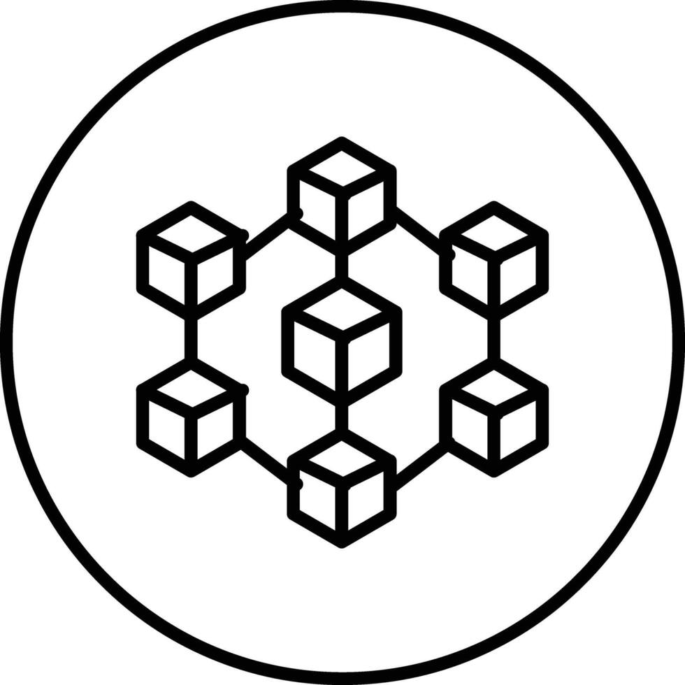 Blockchain-Vektorsymbol vektor