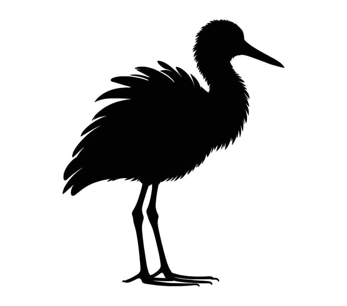 afrikansk jacana silhuett stock vektor illustration.