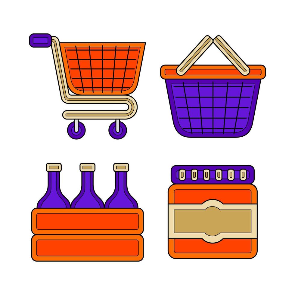 Supermarkt Element Vektor Illustration