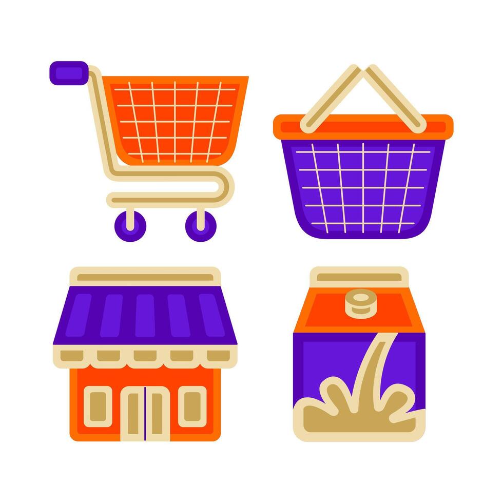 Supermarkt Element Vektor Illustration