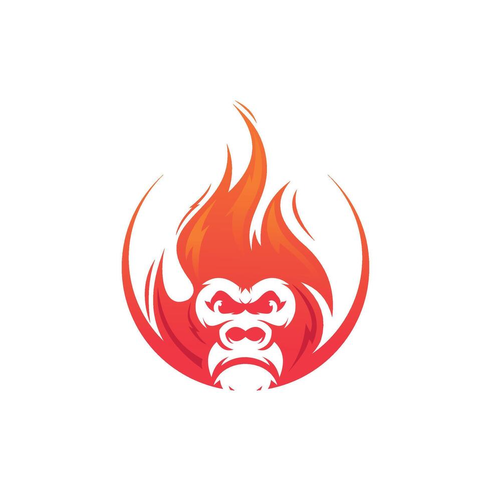 Affe Feuer Logo Vektor